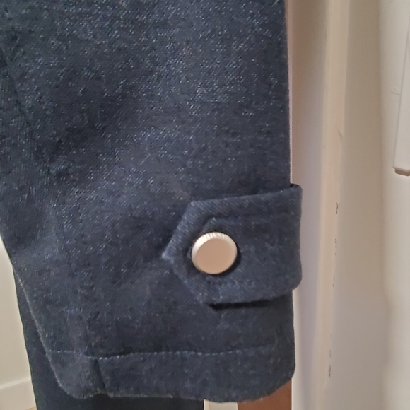 Last One! Zara Dark Blue Quilted Winter Parka Coat Medium - Picture 11 of 12